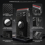 Mens Wallet with AirTag Holder, RFID Blocking, Pop-Up Aluminum Card Holder