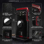 Mens Wallet with AirTag Holder, RFID Blocking, Pop-Up Aluminum Card Holder