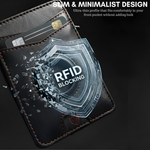 Mens Wallet with AirTag Holder, RFID Blocking, Pop-Up Aluminum Card Holder